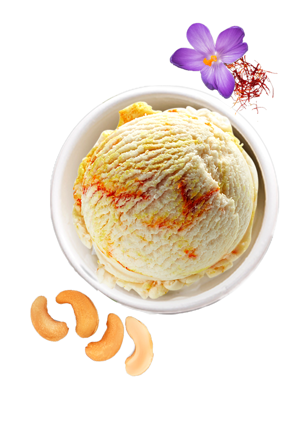 ibaco Saffron flavoured ice cream